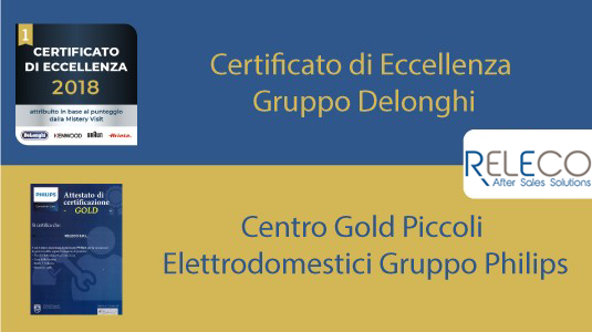 Certificato Eccellenza De Longhi